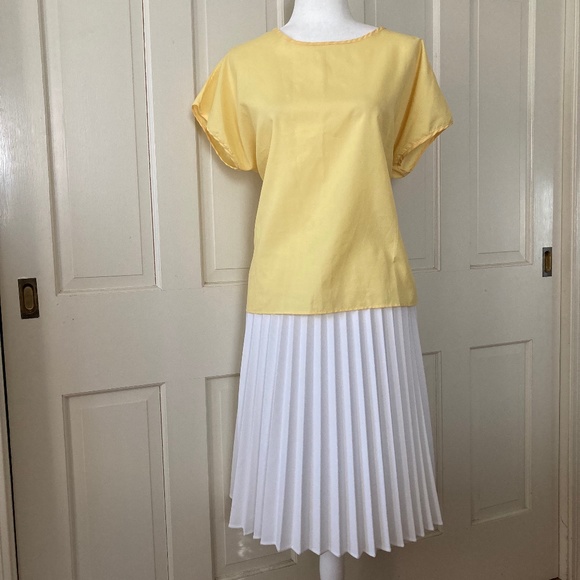 Vintage 1980's Yellow Block Style Top - Picture 2 of 8